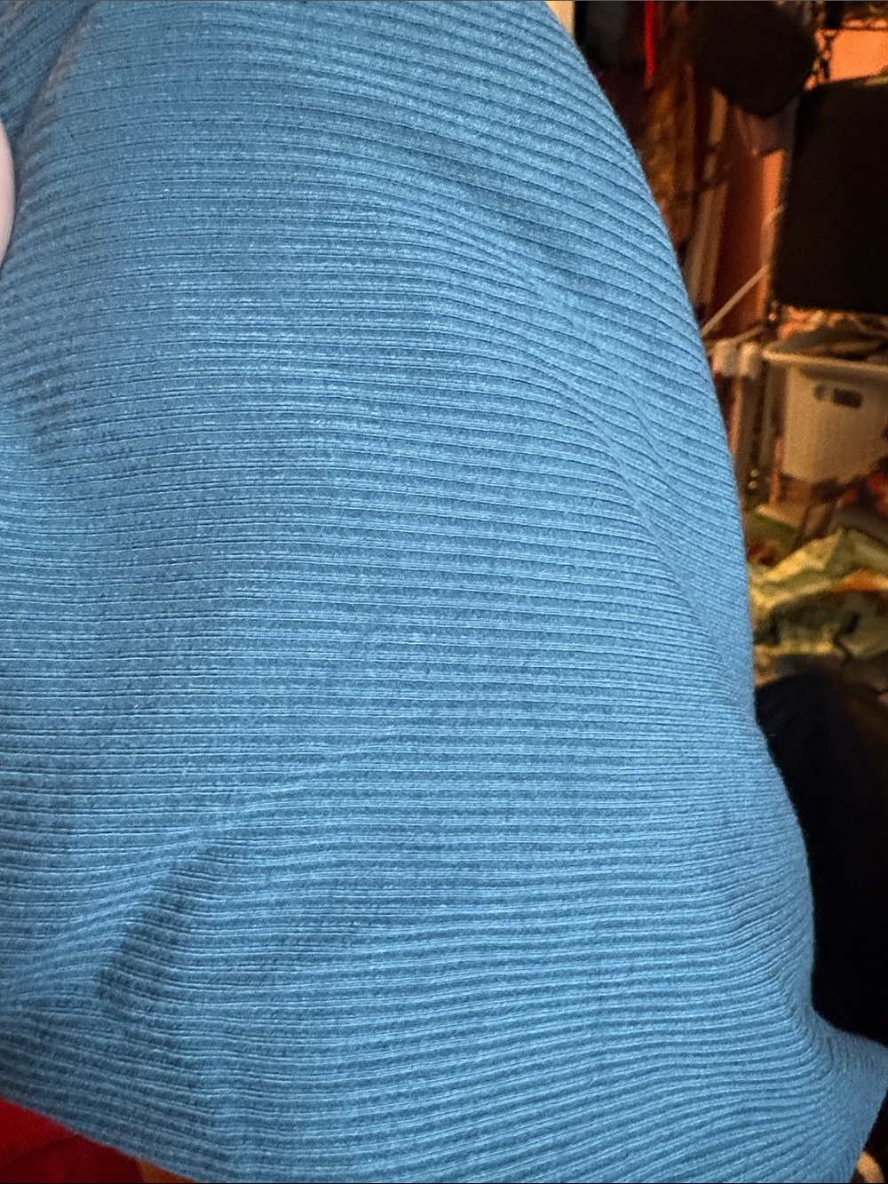 Reitmans Ribbed Scoop Neck Tee in Slate - Picture 6 of 6